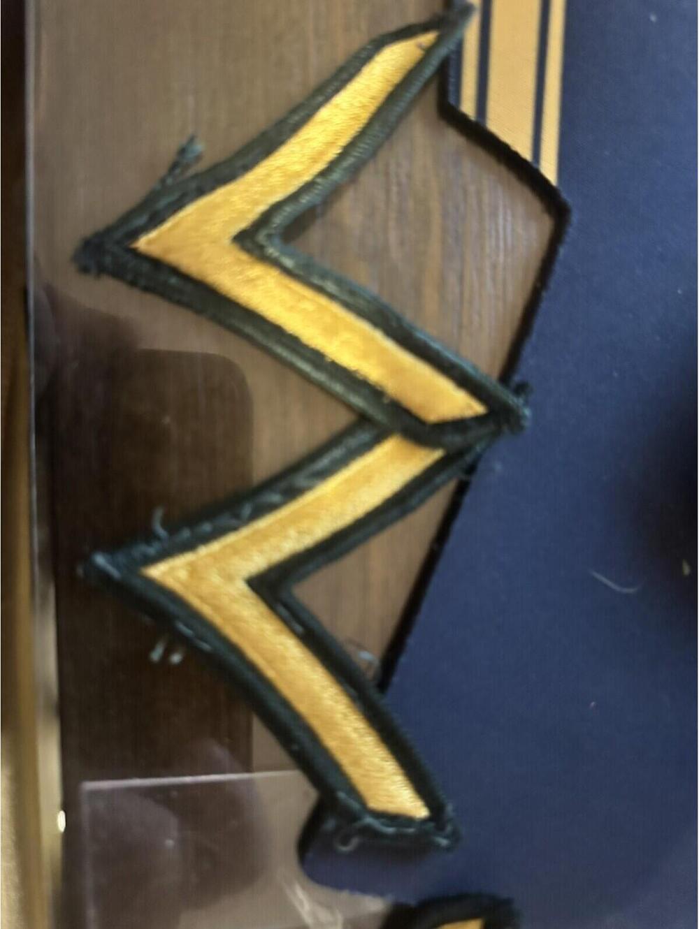 Vintage Lot of 2 US WWII ARMY Chevron Stripe Patches *